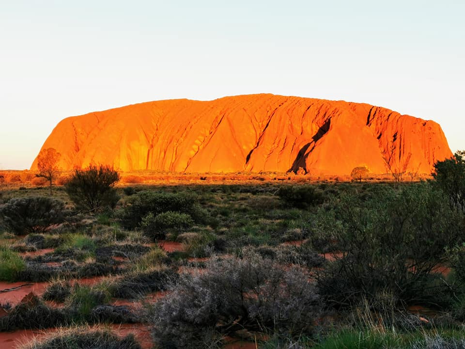 Uluru at sunset in the Northern Territory, Australia