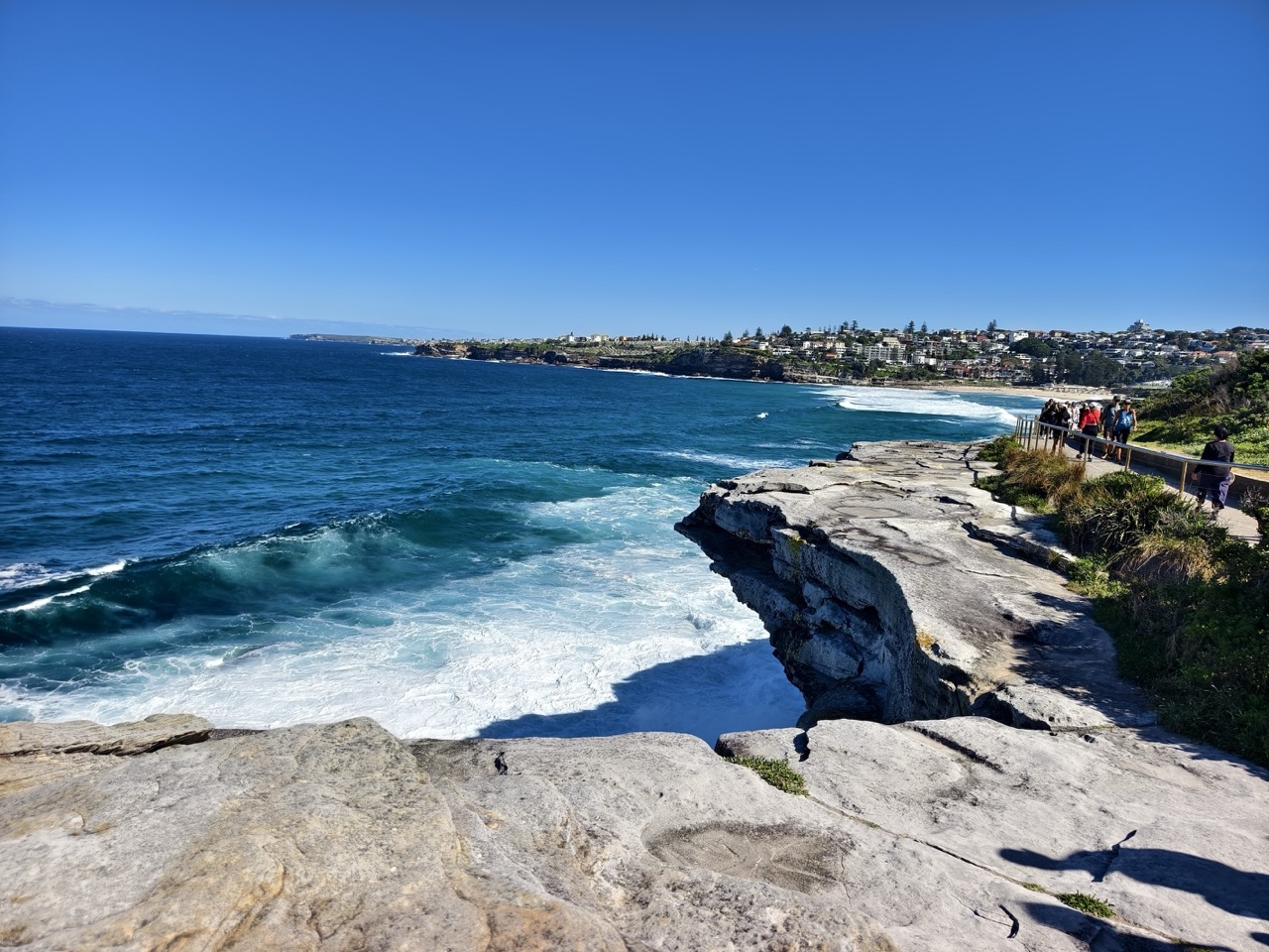 Coogee to Bondi coastal walk at sunset, Sydney Australia