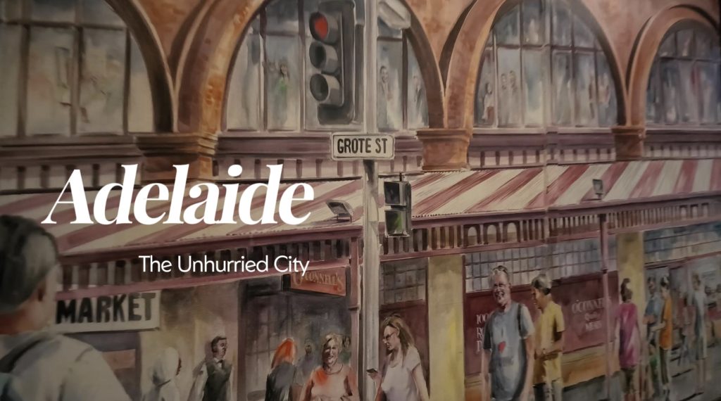 Adelaide Central Market mural on Grote Street, Adelaide South Australia